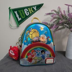 NWT Loungefly Rainbow Brite Mini Backpack With Charm